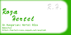 roza hertel business card